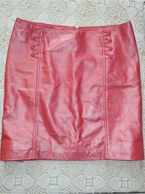 Vintage leather Cache skirt